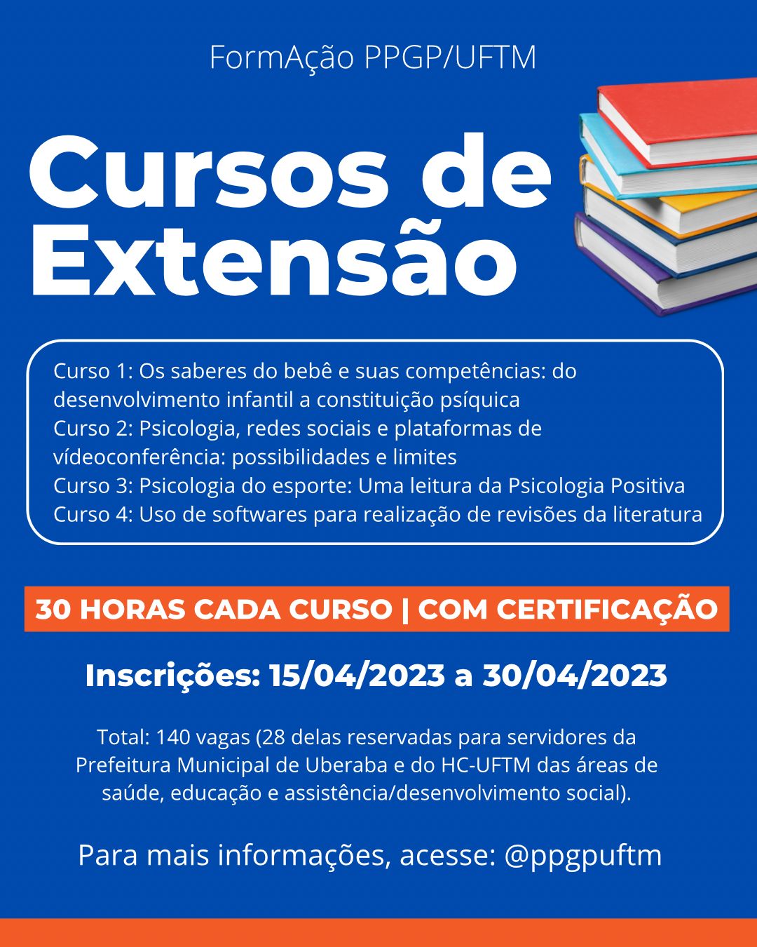 Inscrições para apoio na extensão e em projetos de esportes