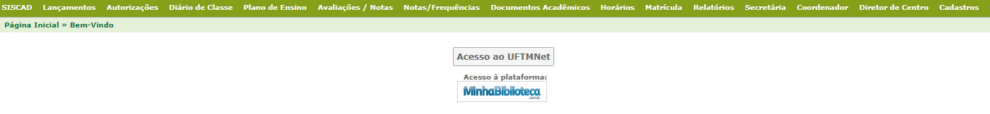 Acesso à plataforma via Siscad será feito ao clicar no botão com o logotipo da plataforma Minha Biblioteca